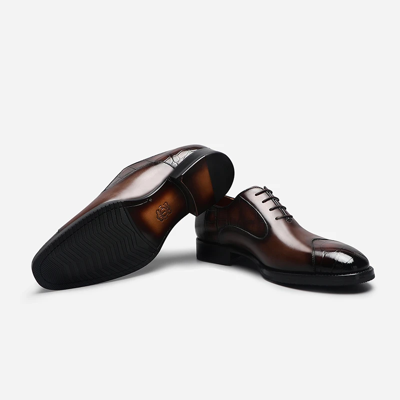 男士正装商务真皮底鞋头雕花时尚百搭英伦风透气舒适商务正装男鞋