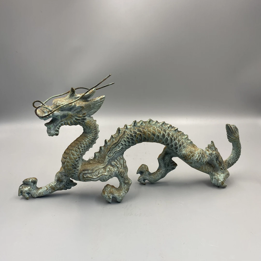 晚清民国铁质行龙摆件益合/500-80