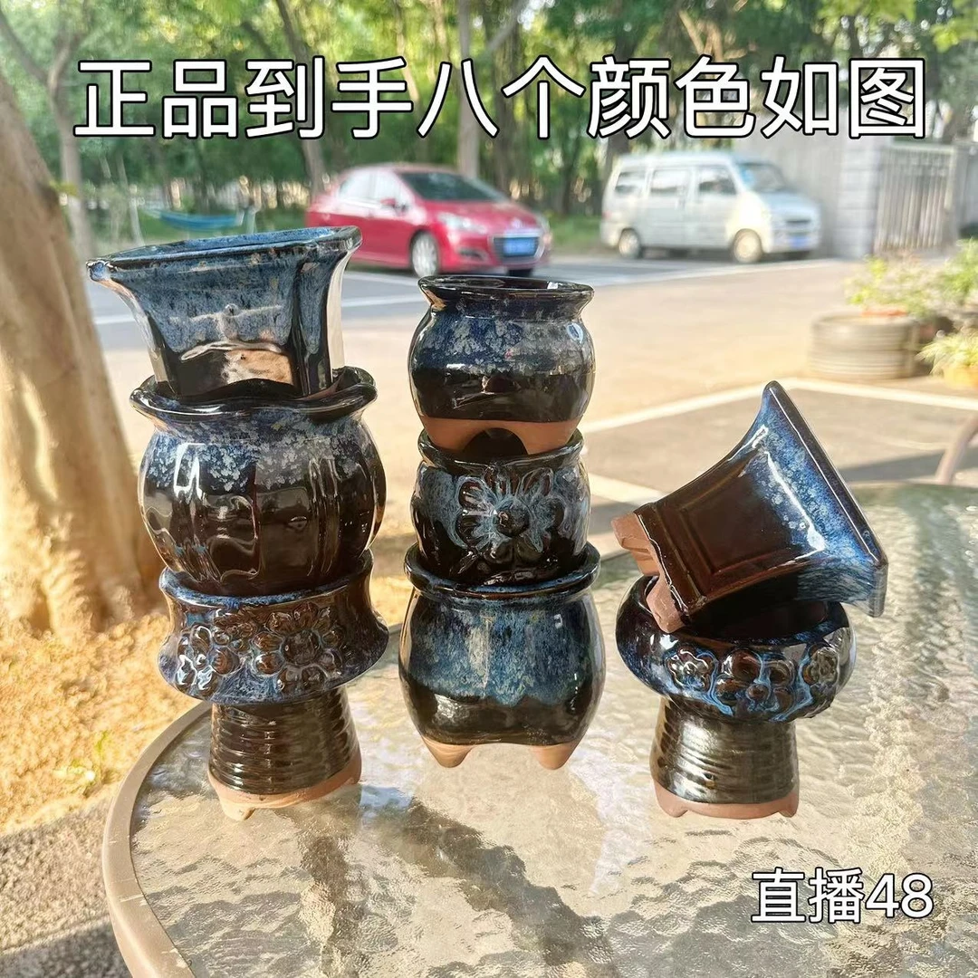 直播48 多肉花盆法师高老桩花盆小口花盆