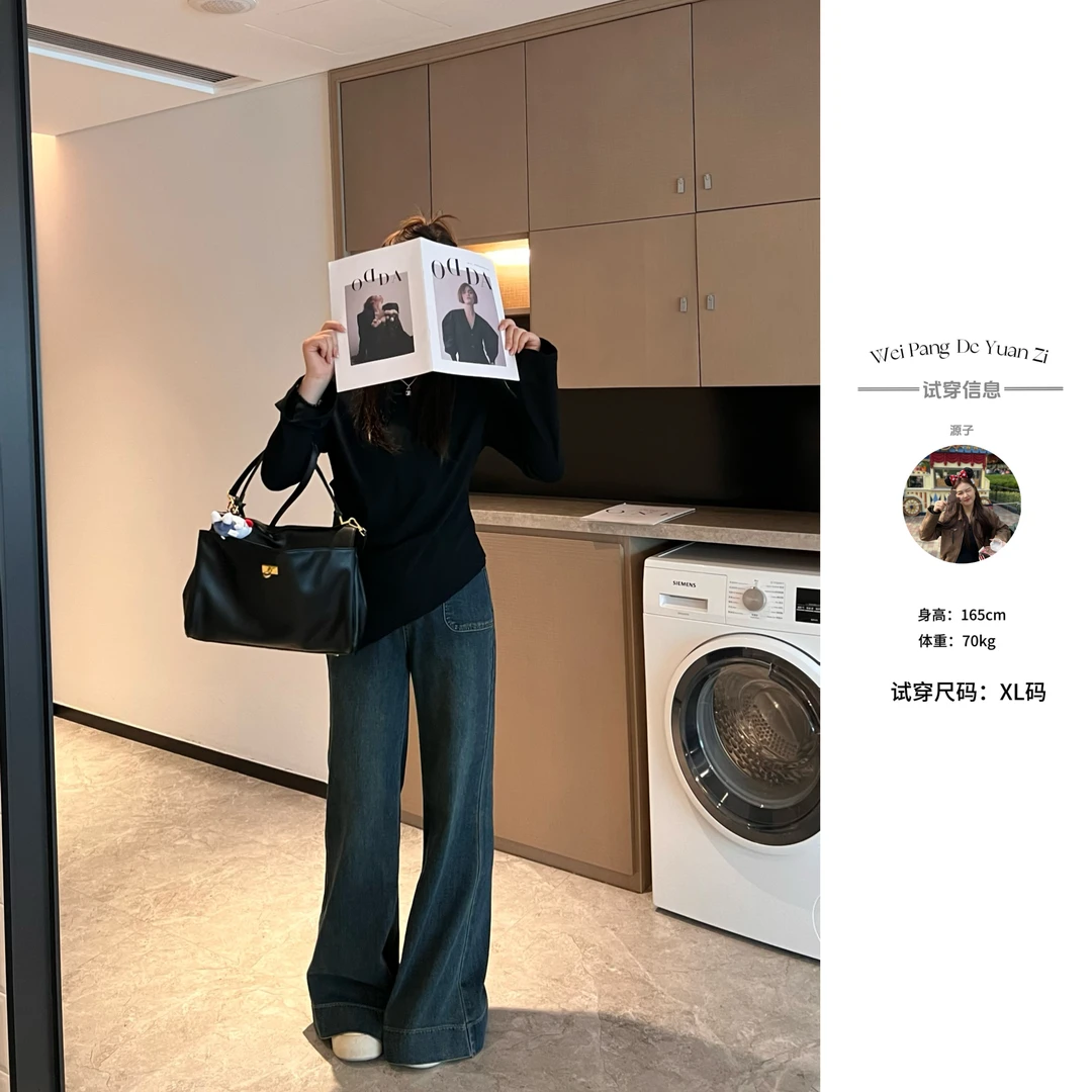 NANXU/楠序源子【搭配玩家】微胖女装 2024秋季显瘦长袖上衣YZ30230