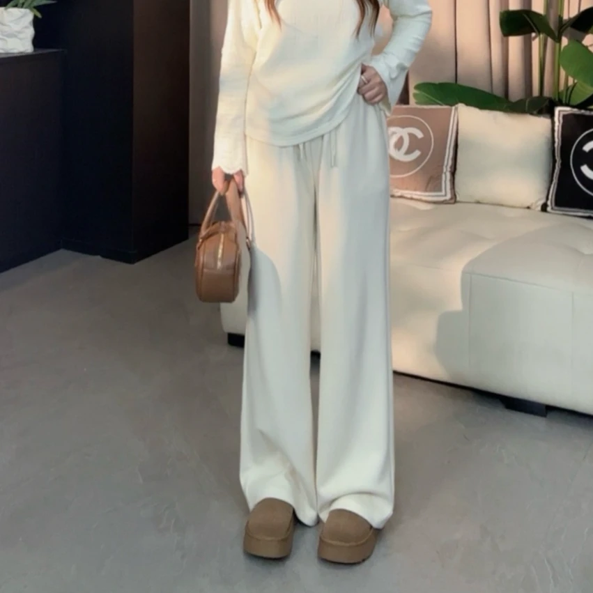 NANXU/楠序迪迪微胖女装2024秋冬显瘦百搭加绒休闲瘦瘦裤DD8750