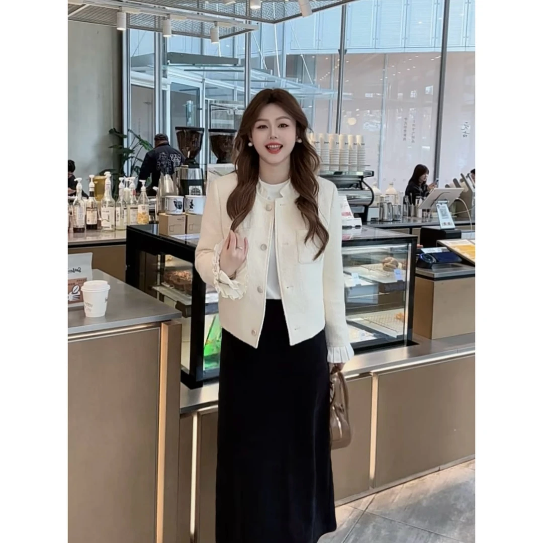 NANXU/楠序迪迪微胖女装2024冬季显瘦时尚小香风羽绒服外套DD9036