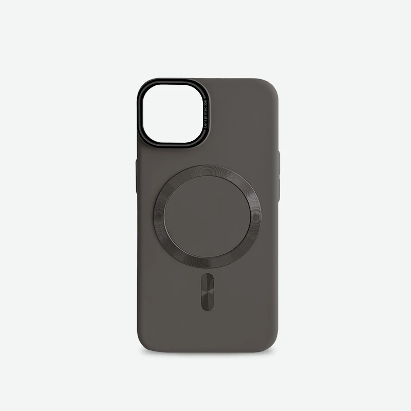 磁吸磨砂肤感深灰适用苹果手机壳iPhone15硬壳14promax新款13套12