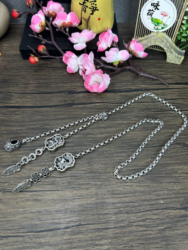 链子925银 小郑家纯银项链复古时尚