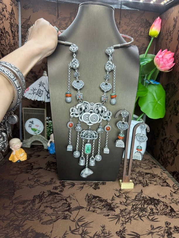 吊坠足银 小郑家纯银蝙蝠锁