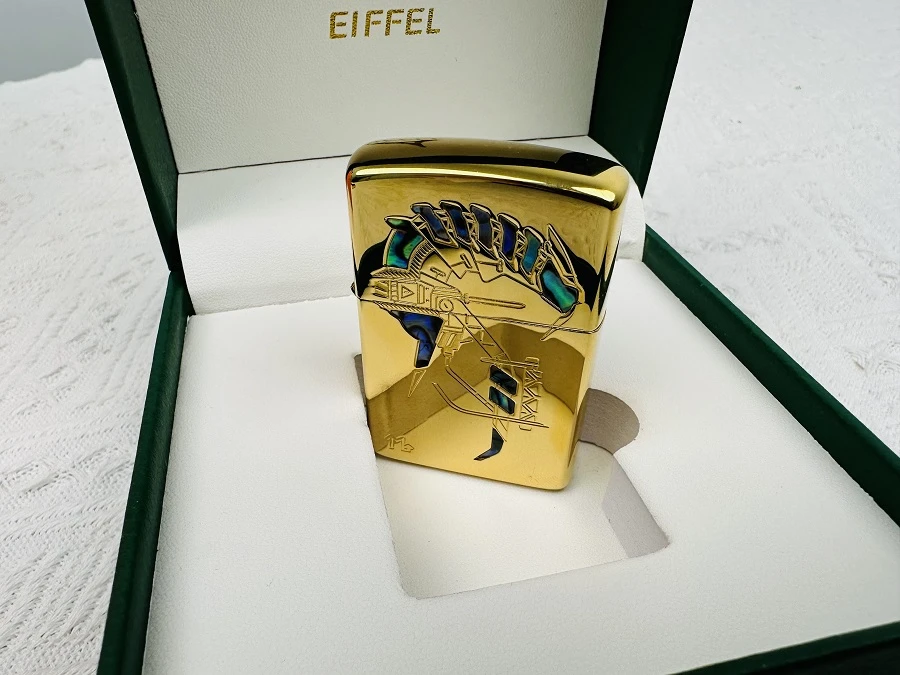 EIFFEL/埃菲尔天蝎座  金色  彩贝镶嵌  十二星座系列  打火机