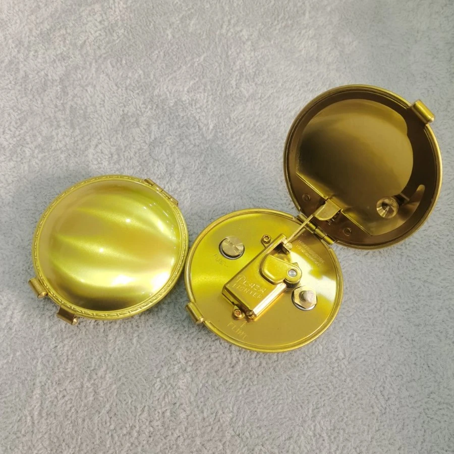 ZORRO佐罗飞碟打火机  金色  化妆镜打火机
