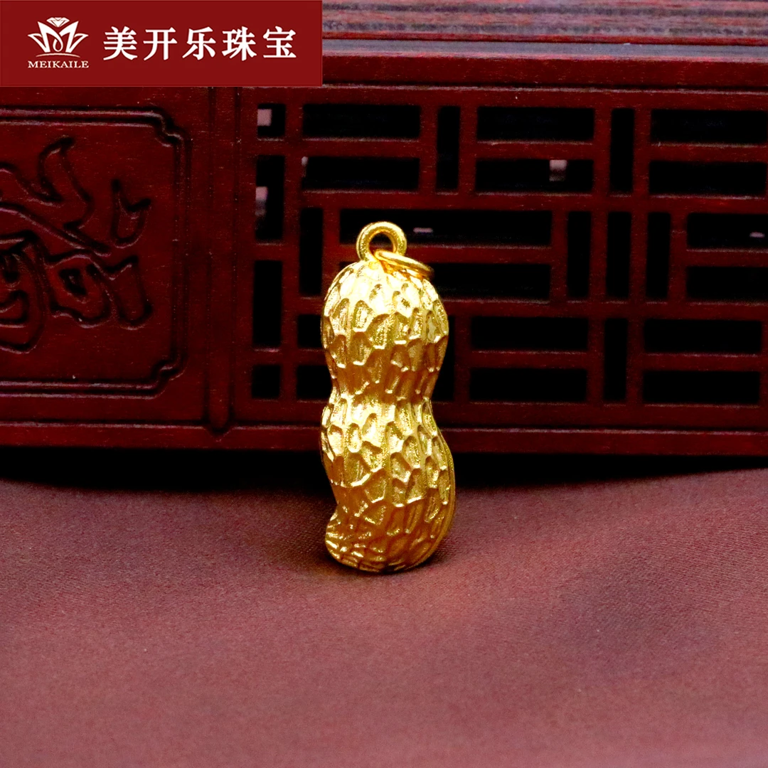 MKL77美开乐黄金吊坠富贵长生男女古法传承足金999按克卖黄金直播