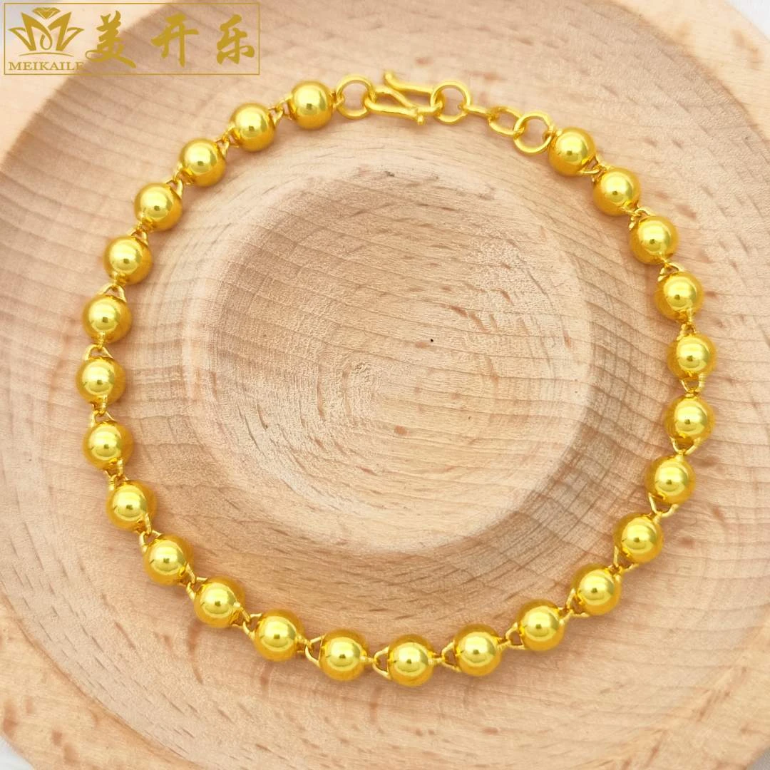 465美开乐黄金手链女款珠珠手链百搭足金按克卖首饰直播520送礼物