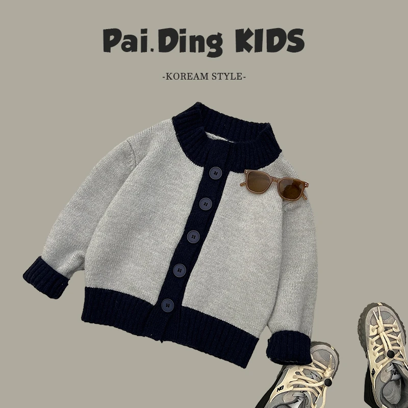 现货-【兔小呗】秋冬款儿童韩版洋气休闲衫毛衣针织套头毛衣SJ4737