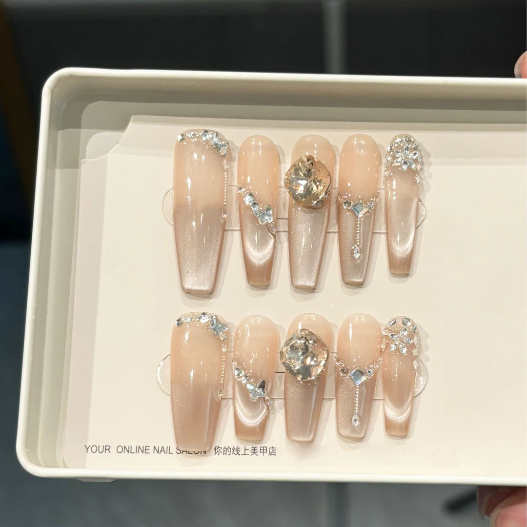 【浮生若梦】纯手工光疗穿戴甲重工秋冬新款