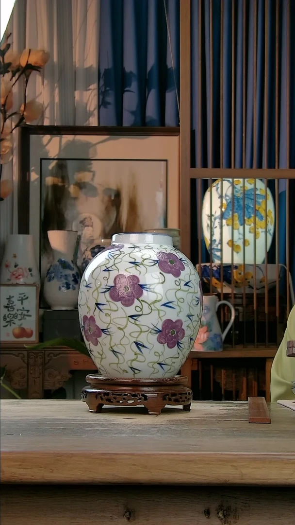 【闪购商品】瓶景德镇创意纯手工手绘精品花瓶