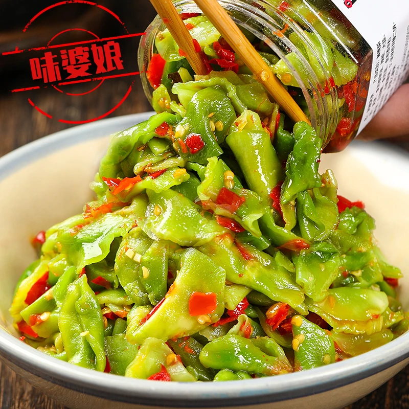 味婆娘剁椒莴笋瓶装即食家常下饭菜家用开味咸菜拌饭拌面拌馒头