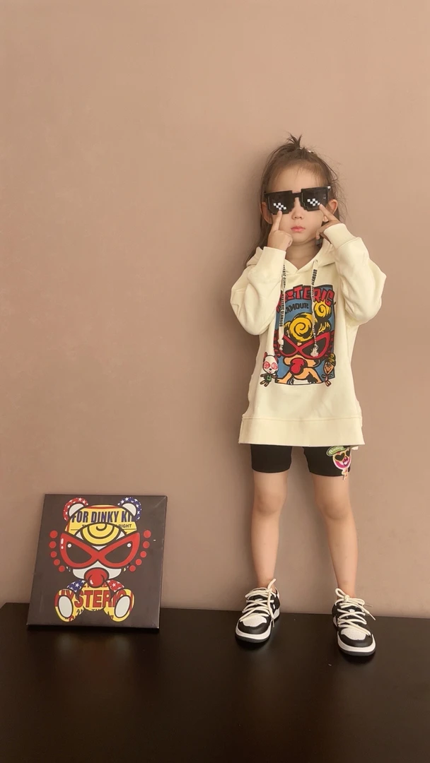 D♥.迪家潮牌男女童童装儿童卡通印花运动时尚百搭秋季洋气大童