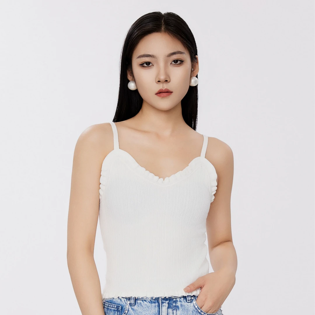 limil/丽米儿夏季时尚性感外穿ins线条气质美背背心吊带女9399050