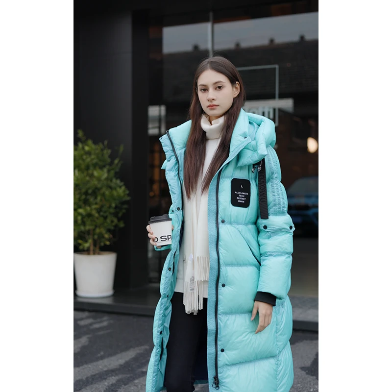 90白鸭绒服女中长款设计师小众半透明泡芙羽绒服超轻WY1181