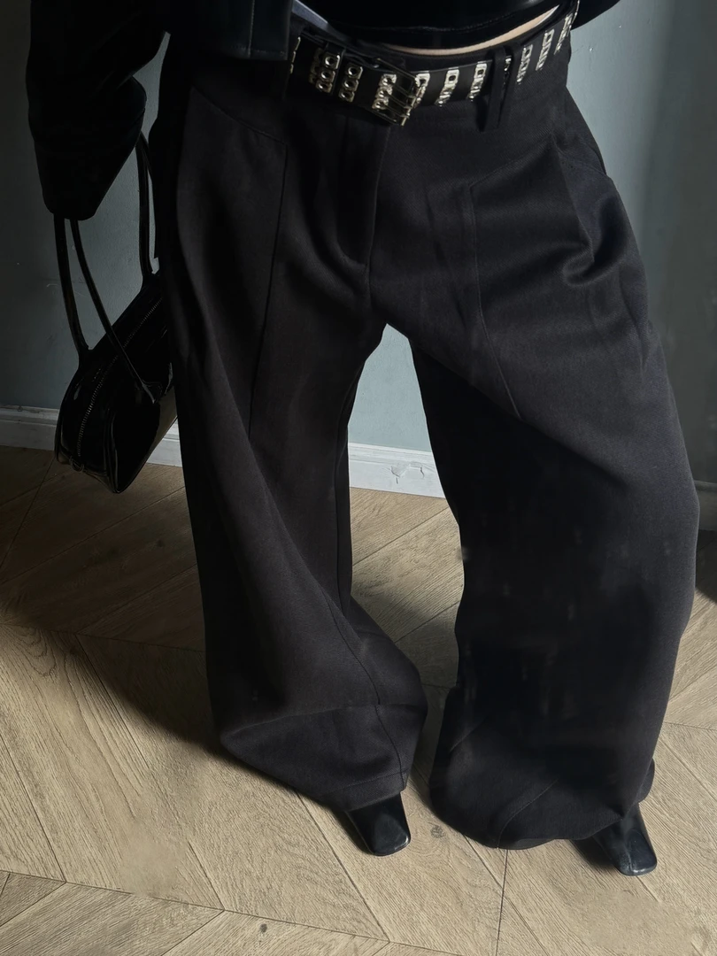 欧货时髦加厚磨毛西裤