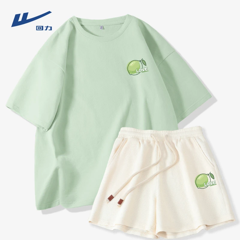 回力夏季宽松运动套装2025夏季爆款今年流行韩版宽松显瘦两件套潮