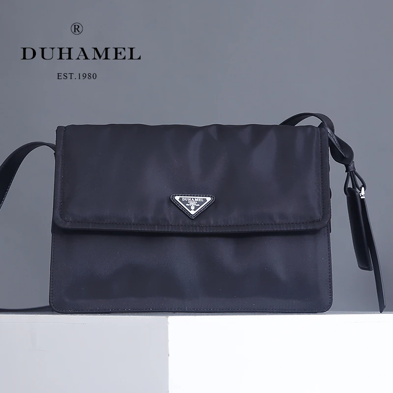 经典男士单肩包 男包尼龙牛津布斜挎帆布包 大容量休闲商务横款包