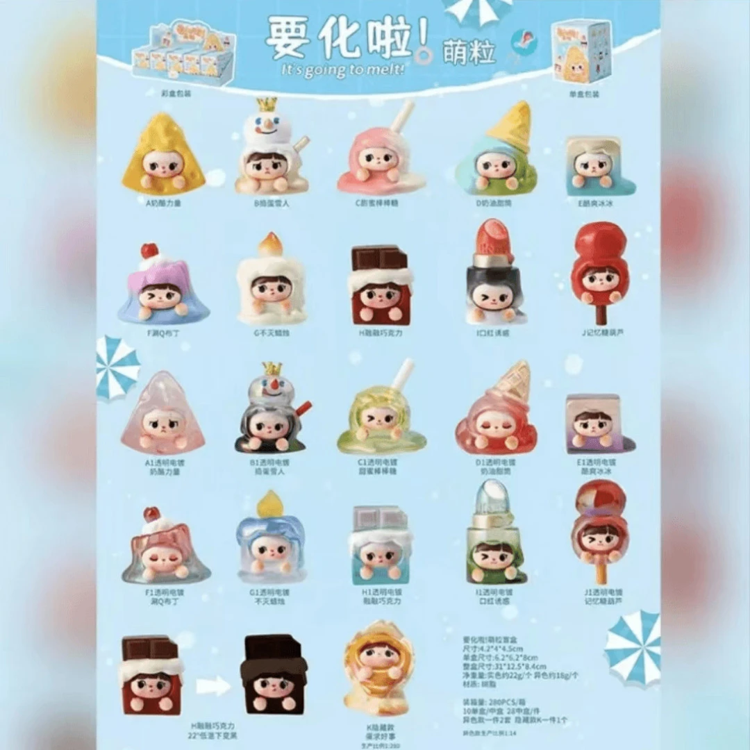 新品代拆    要化啦!潮玩盲盒     萌粒盲盒摆件桌面车载装饰品