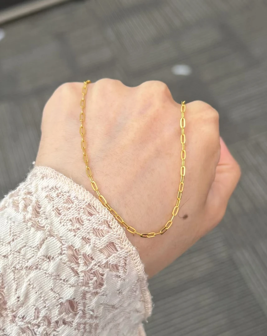 足金999 卡链项链