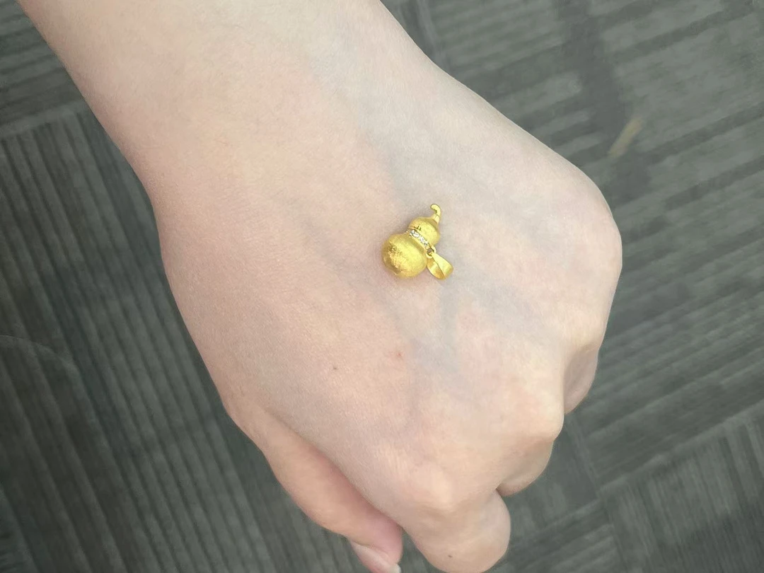 足金999点钻拉丝葫芦