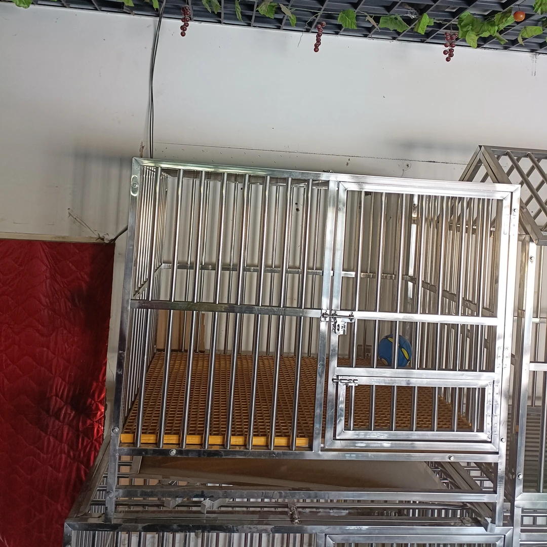 不锈钢狗笼黄色地网125*95*110