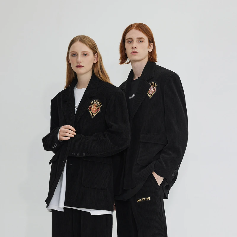 【INXX】ALLPICK 复古潮流秋新品短外套情侣西装式上衣APD3141066