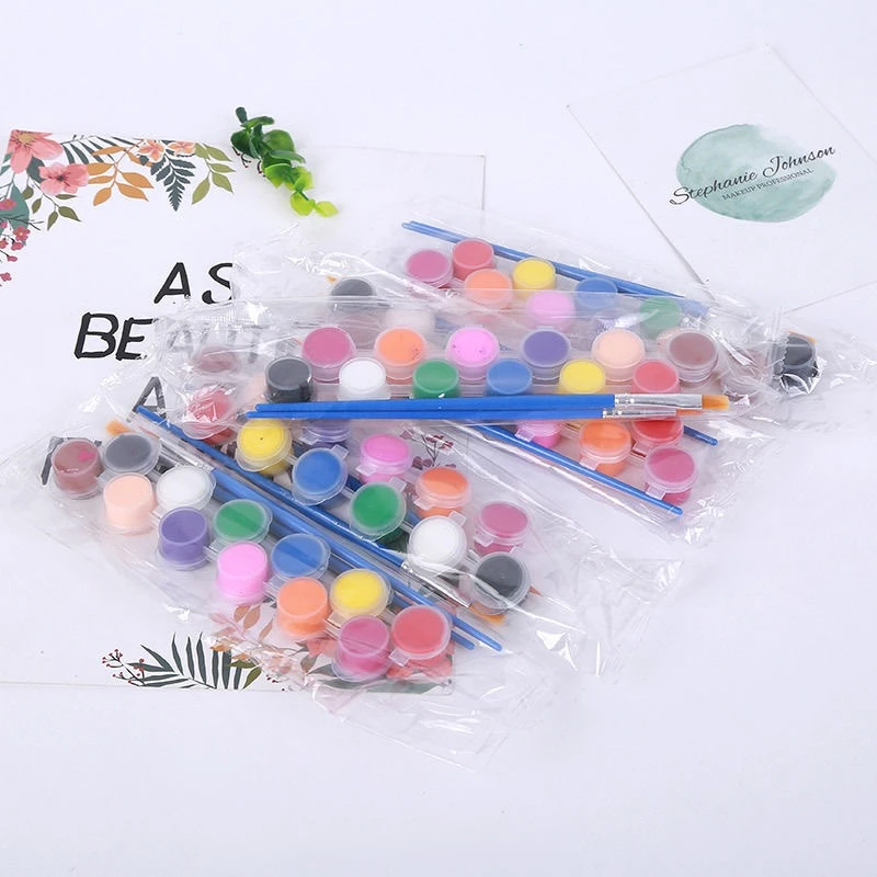 造物即视丙烯颜料3-6-12连体金银铜丙烯颜料超轻粘土树脂土上色