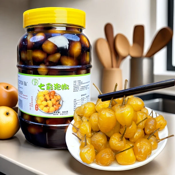 广西特产酱香好吃鲜脆七彩泡椒灯笼椒香辣脆口下饭菜泡椒小米辣