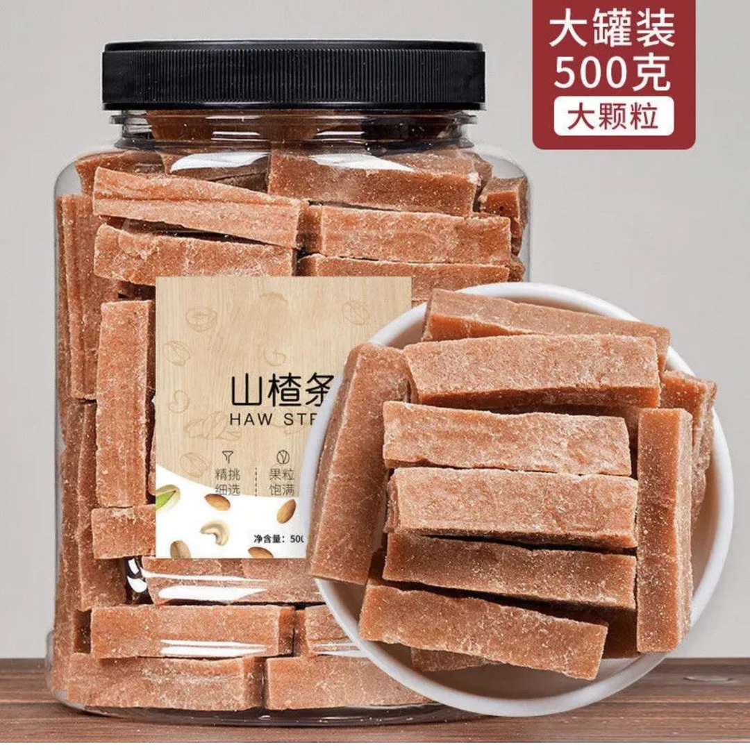 山楂条500g桑葚山楂条零食手工天然酸酸甜甜山楂片条果丹皮卷糕