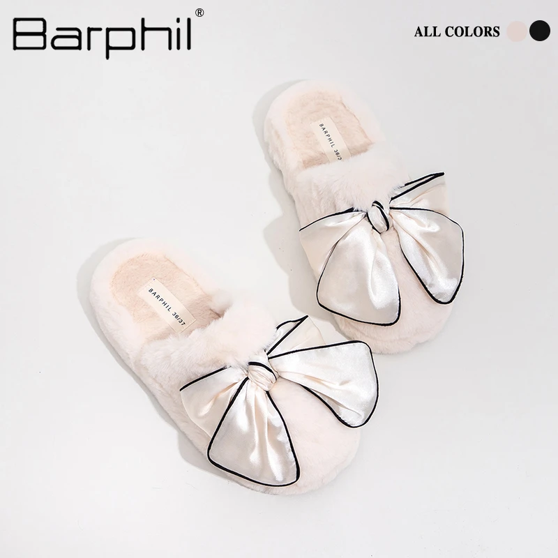 BARPHIL拖鞋女2025秋冬新款加绒保暖百搭包头毛毛棉拖鞋防滑轻便