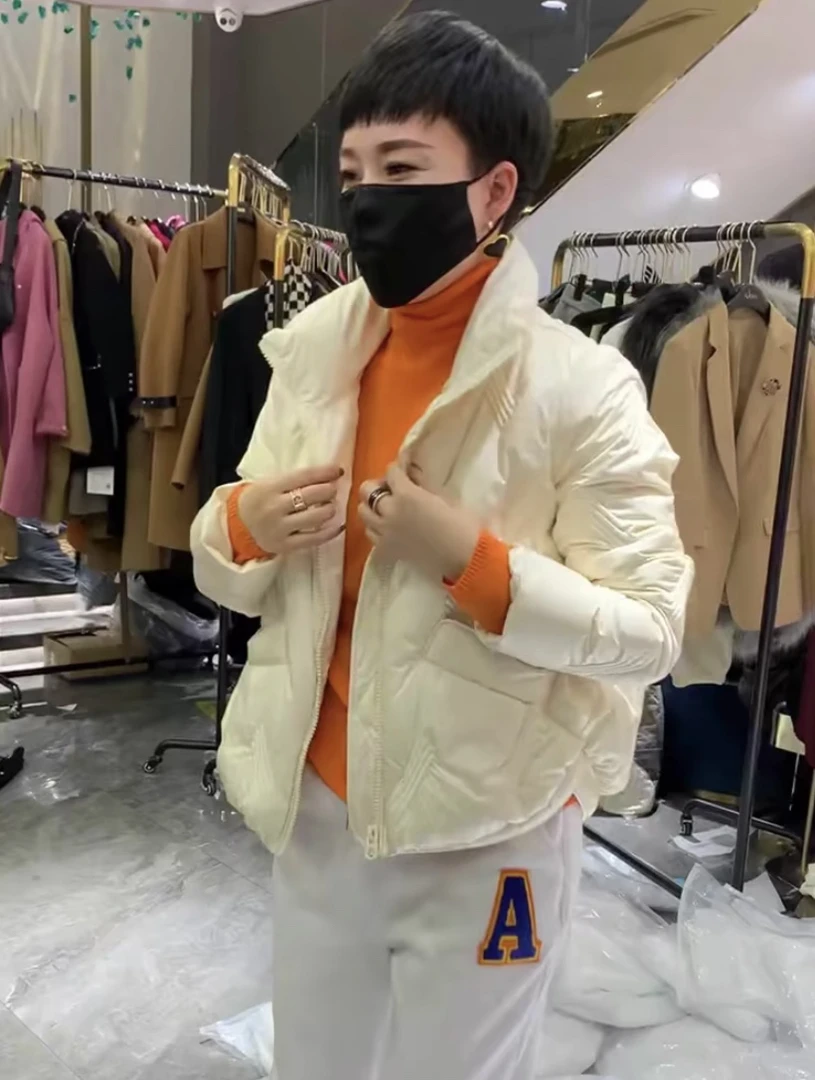 欧货2024冬季新款女神气质宽松显瘦短款高端洋气白鸭绒羽绒服外套