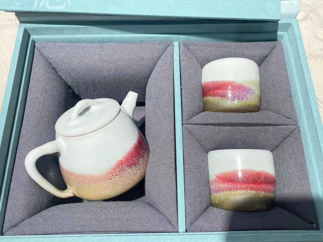 钧瓷茶壶套装礼盒装精美茶器泡茶壶套装手工