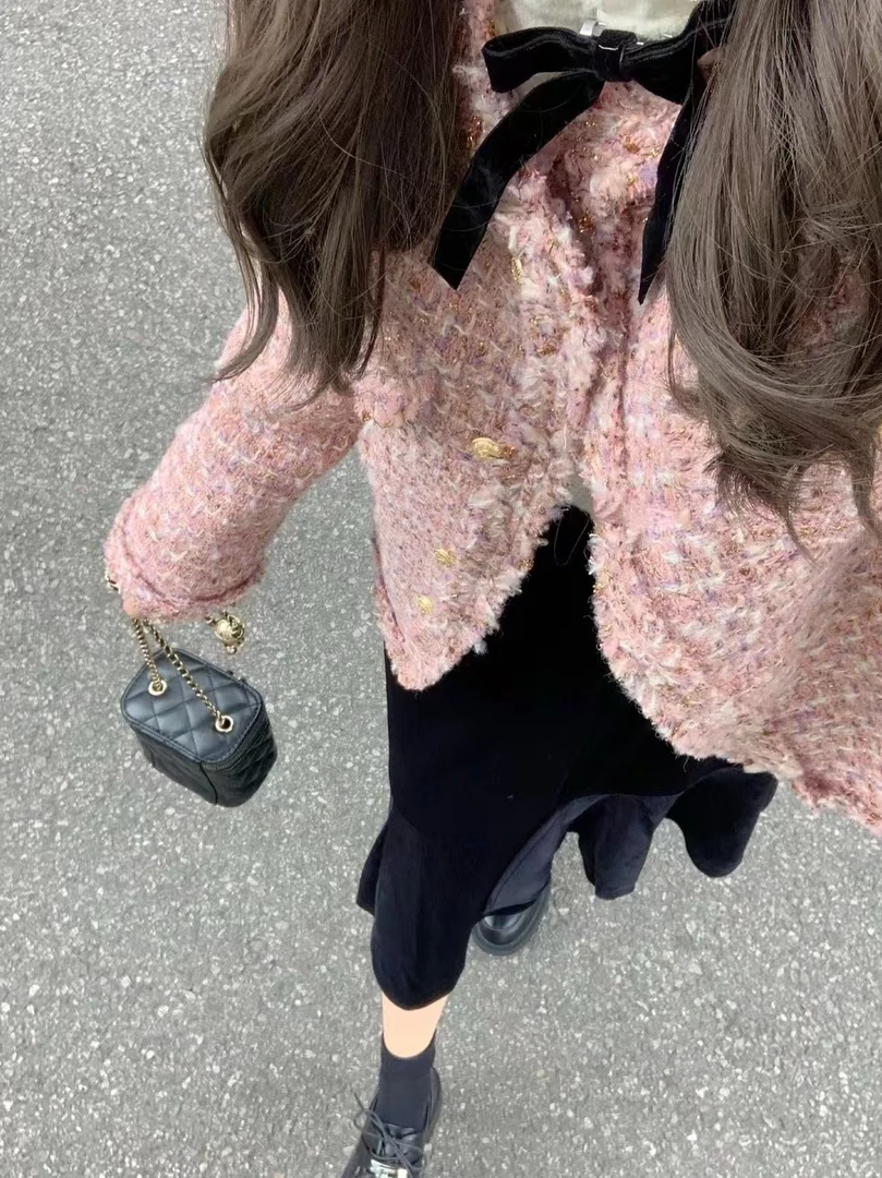 [大妮儿·高定系列-T ]2025春季设计师时尚优雅小香风外套短外套女