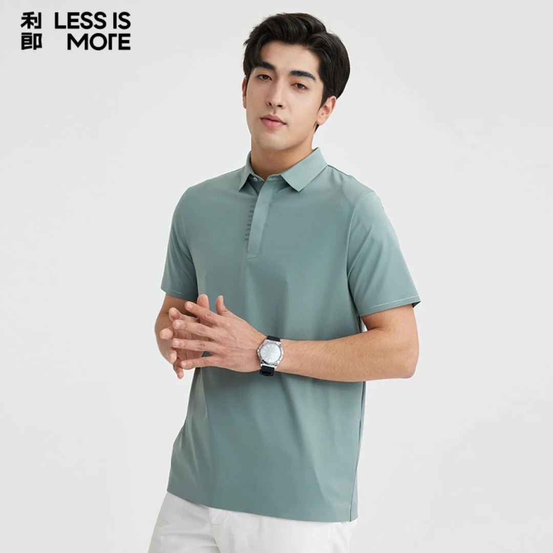 【机洗免烫】利郎男士商务休闲短袖polo衫夏季透气纯色速干垂顺丝滑