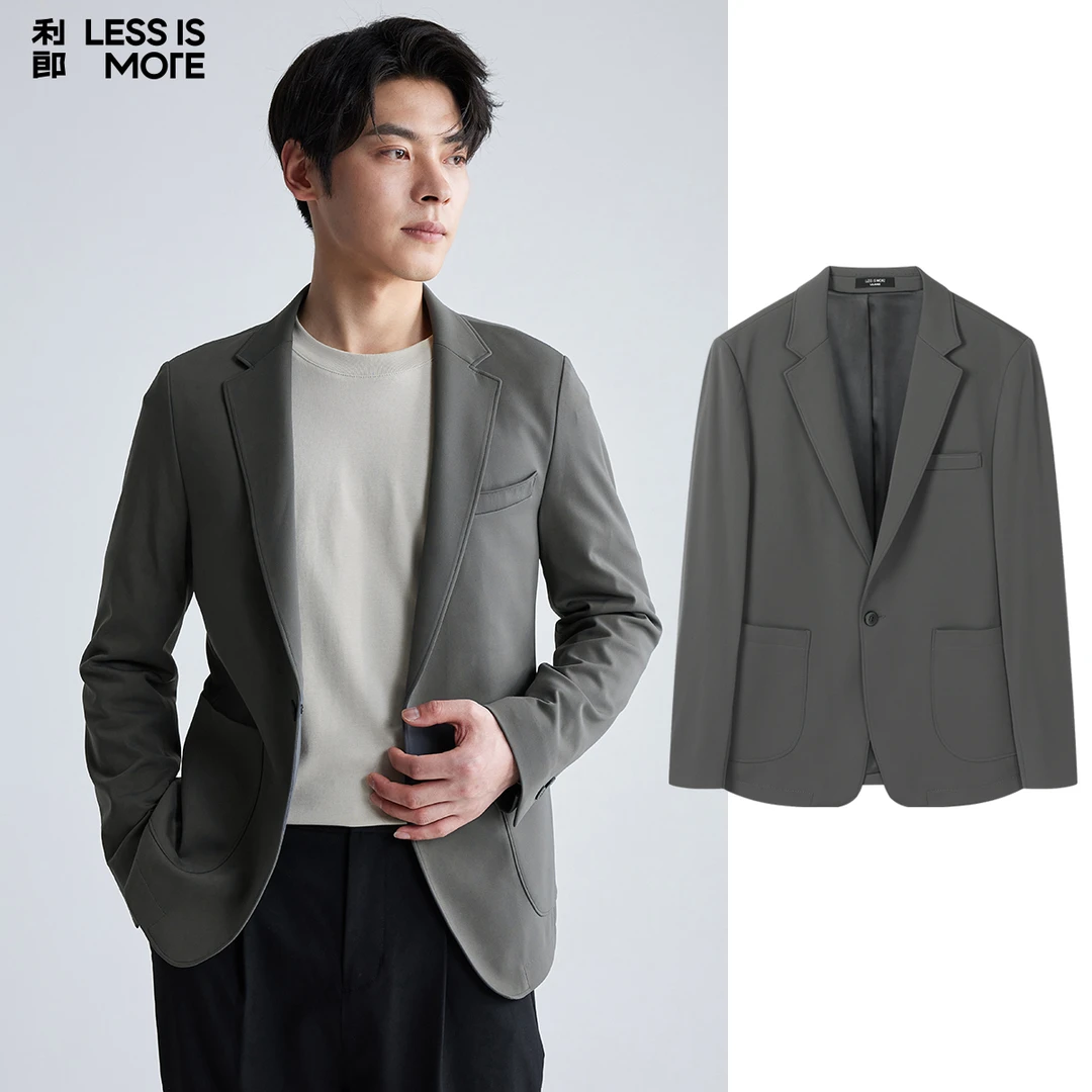 【四面弹单西】利郎商务休闲男士高档西服外套春秋时尚修身上衣抗皱