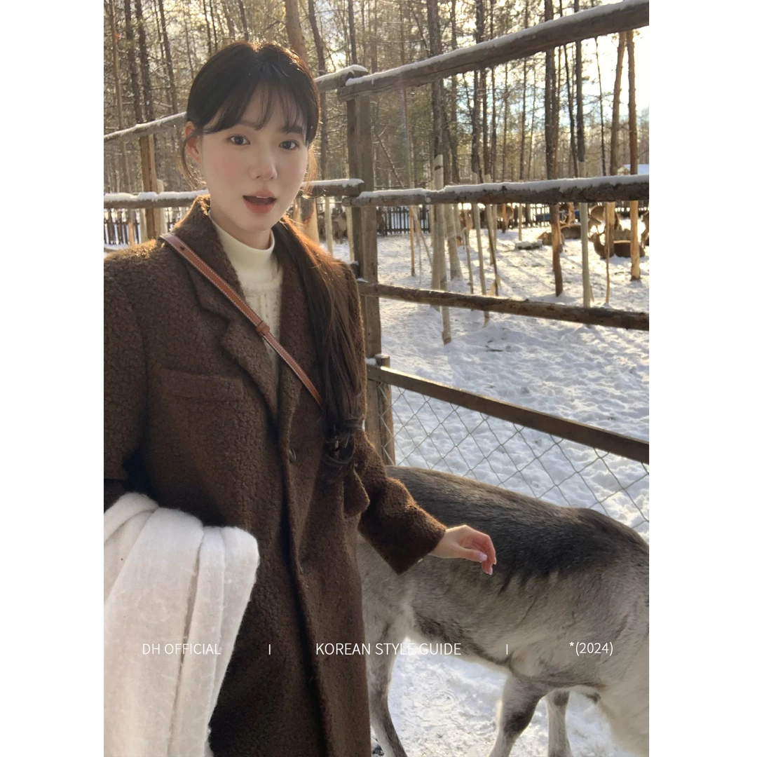 清DH OFFICIAL 大花【秀场美拉德】毛呢外套韩剧女主ins风气质秋冬
