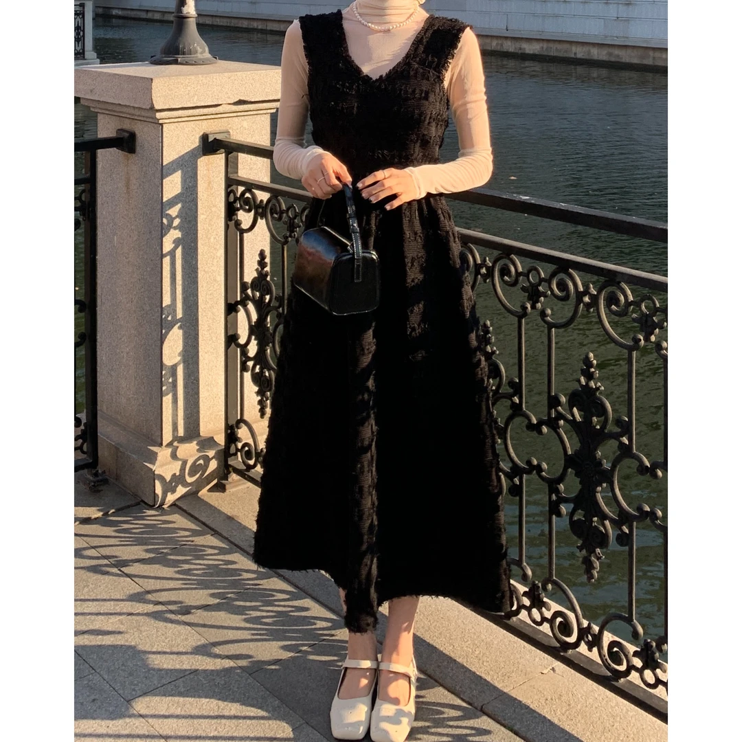 【现货】DH OFFICIAL大花【花游记】连衣裙时尚气质黑色收腰短外套