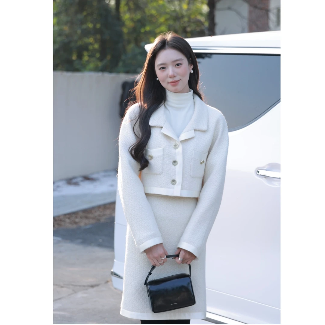 【现货】DH OFFICIAL大花【温斯顿女士WINSTON】小香风外套套裙法式韩