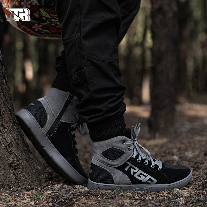 TR虎牌摩托车骑行鞋板鞋男女四季摩托休闲短靴机车鞋子透气骑士靴