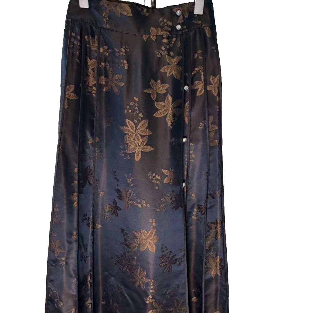 雅姿锦[枫叶]微瑕宛春新款女士气质优雅百搭马面裙663059