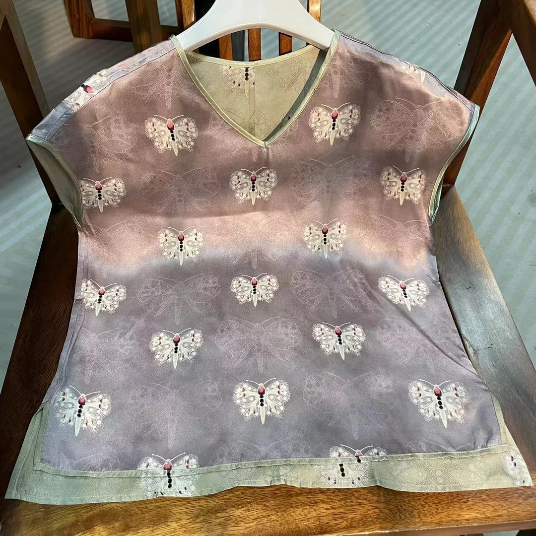 雅姿锦【蝶恋】24新款时尚百搭蕾丝休闲新中式衬衫上衣6611063