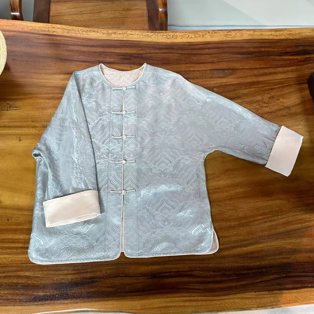 雅姿锦样衣【观夏】夏季新中式双面穿松弛感百搭宽松外套661668