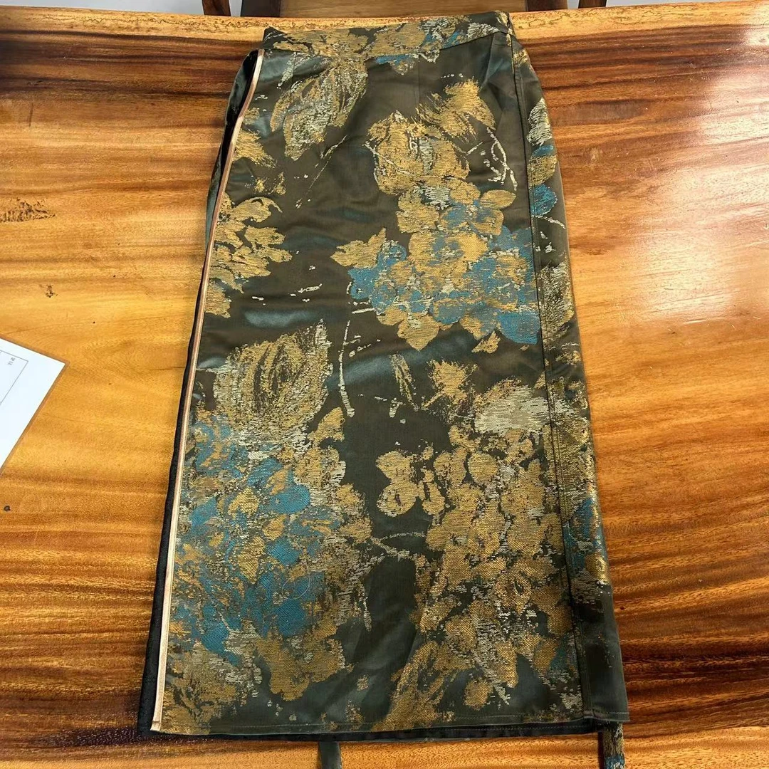 锦丝院【缤纷】新中式温柔风百搭休闲气质时尚半裙663091