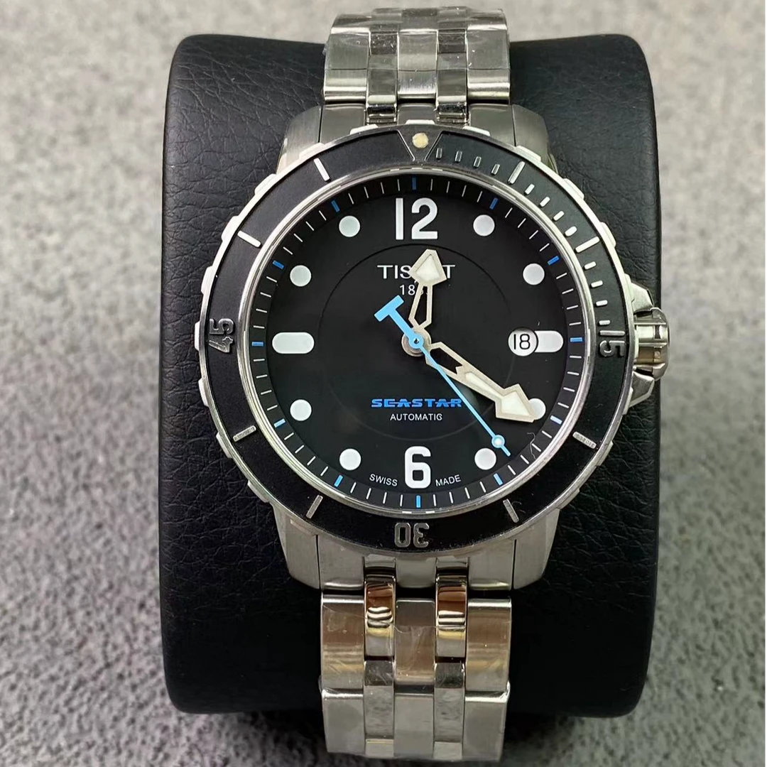 全新未使用 Tissot/天梭 海星系列//机械男表/公价6950/表径42mm/