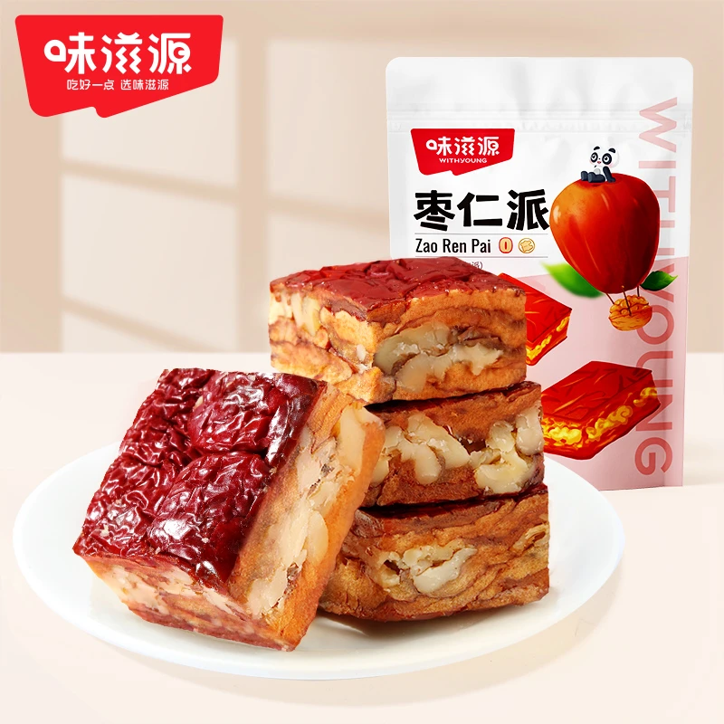 【官方】味滋源枣仁派正宗新疆大枣夹核桃糕点厚切252g零食饱满软糯