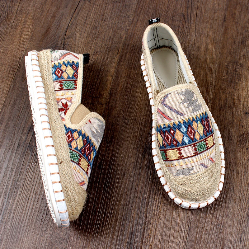 夏季新款老北京布鞋男款透气软底手工耐磨工作防滑一脚蹬休闲轻便