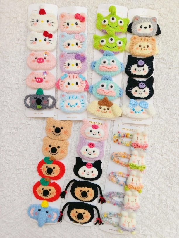 手工钩织发夹成品
