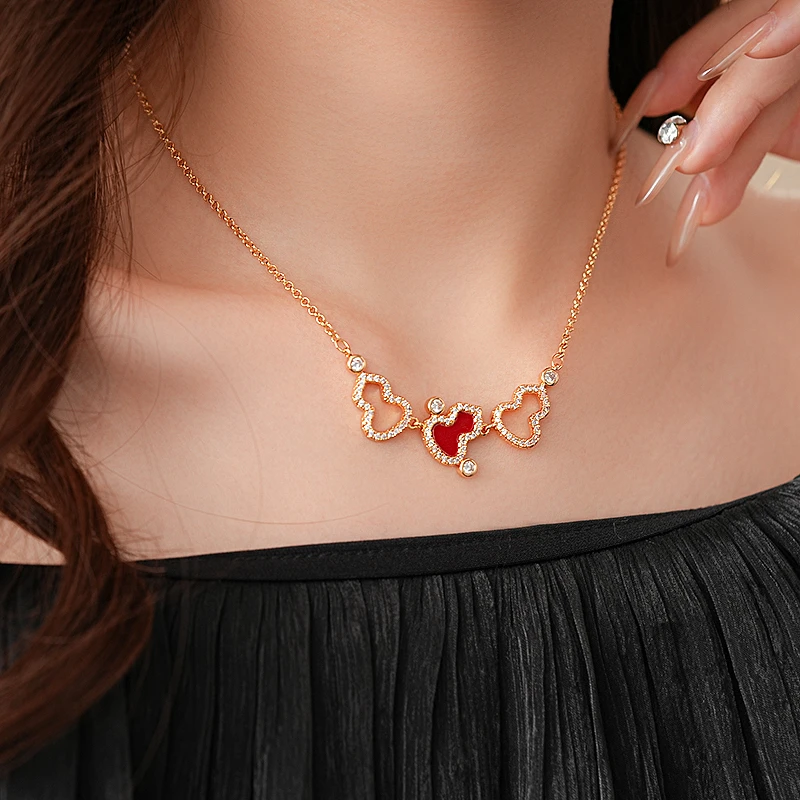 铜合金项链 镀18K金葫芦项链新中式复古锁骨链轻奢高级感气质配饰